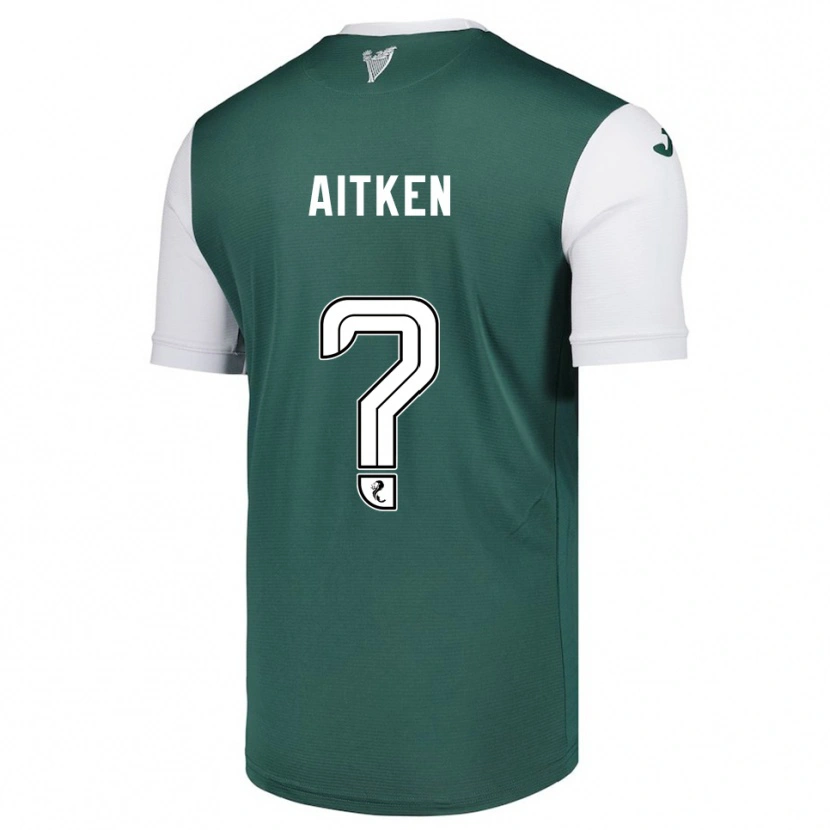 Danxen Hombre Camiseta Conor Aitken #0 Verde Blanco 1ª Equipación 2025/26 La Camisa