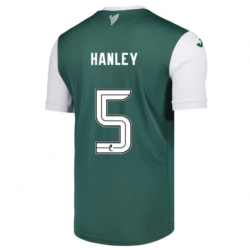 Danxen Hombre Camiseta Grant Hanley #5 Verde Blanco 1ª Equipación 2025/26 La Camisa