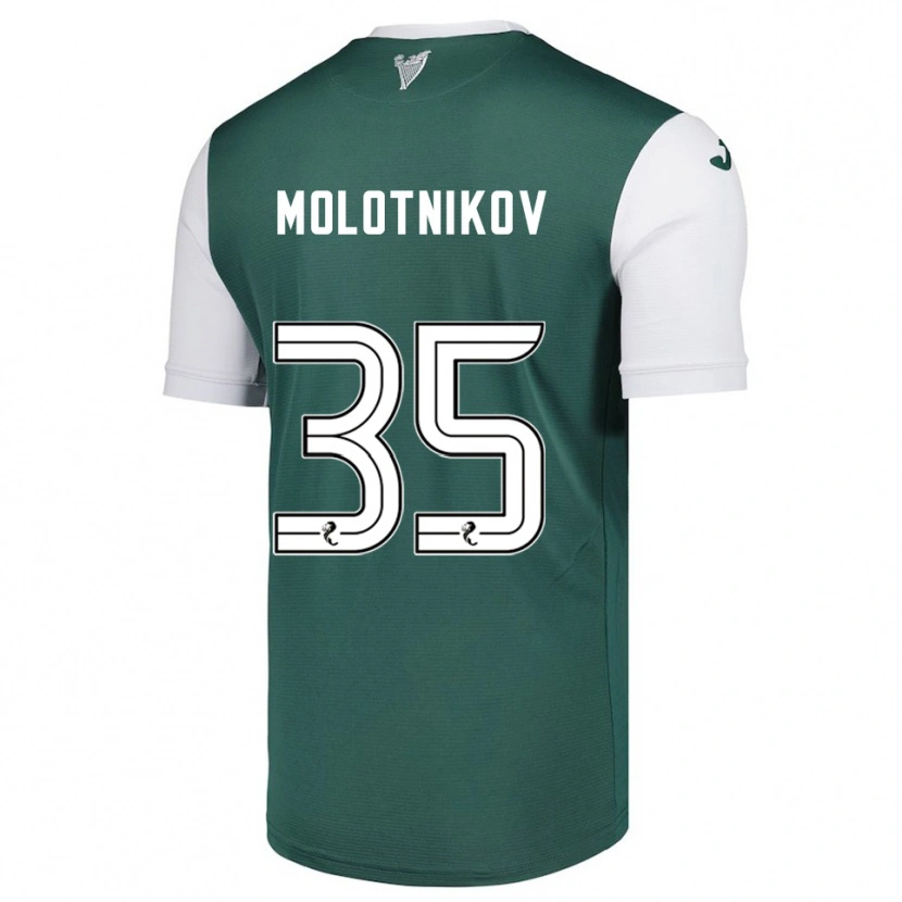 Danxen Hombre Camiseta Rudi Molotnikov #35 Verde Blanco 1ª Equipación 2025/26 La Camisa