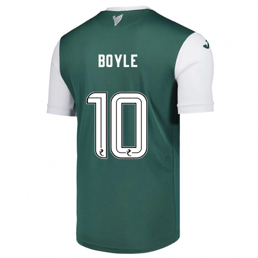 Danxen Hombre Camiseta Martin Boyle #10 Verde Blanco 1ª Equipación 2025/26 La Camisa