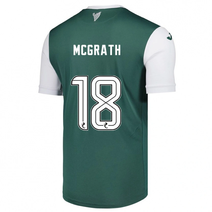 Danxen Hombre Camiseta Joseph Mcgrath #18 Verde Blanco 1ª Equipación 2025/26 La Camisa
