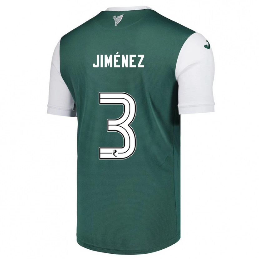 Danxen Hombre Camiseta Logan Jiménez #3 Verde Blanco 1ª Equipación 2025/26 La Camisa