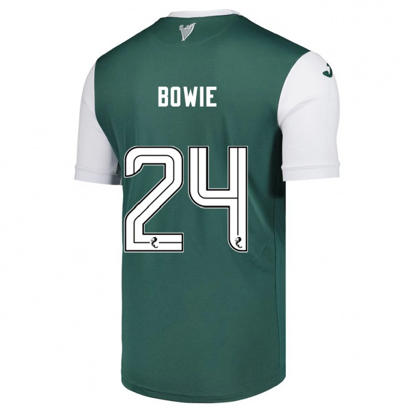 Danxen Hombre Camiseta Tegan Bowie #24 Verde Blanco 1ª Equipación 2025/26 La Camisa