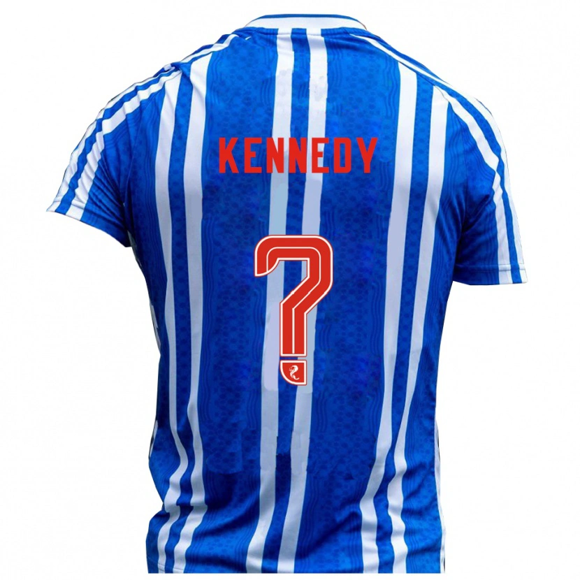 Danxen Hombre Camiseta Shaun Kennedy #0 Azul Blanco 1ª Equipación 2025/26 La Camisa