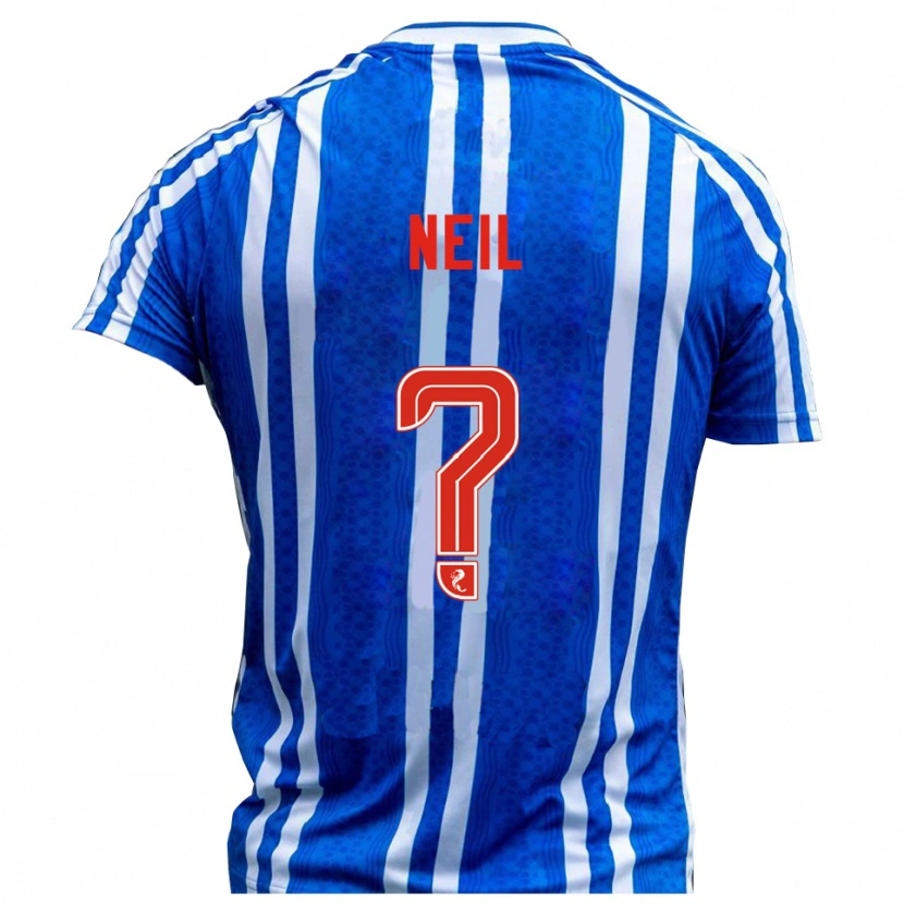 Danxen Hombre Camiseta Laura Neil #0 Azul Blanco 1ª Equipación 2025/26 La Camisa