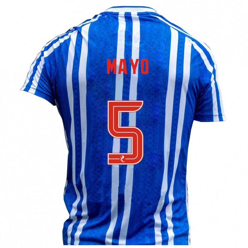 Danxen Hombre Camiseta Lewis Mayo #5 Azul Blanco 1ª Equipación 2025/26 La Camisa