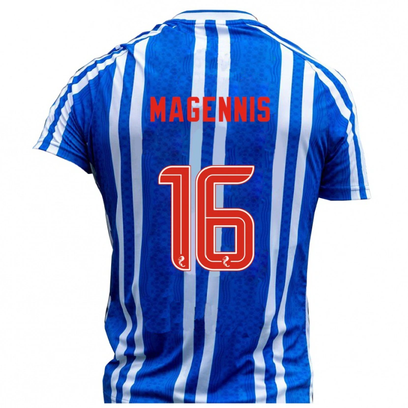 Danxen Hombre Camiseta Kyle Magennis #16 Azul Blanco 1ª Equipación 2025/26 La Camisa