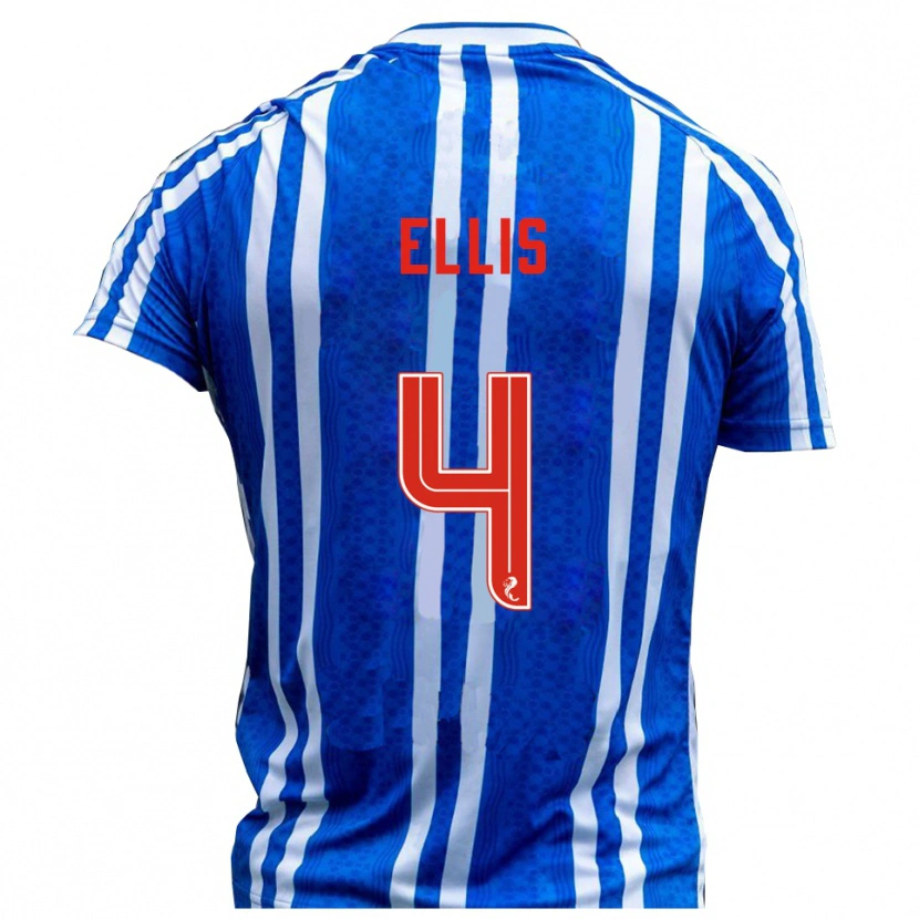 Danxen Hombre Camiseta Ruari Ellis #4 Azul Blanco 1ª Equipación 2025/26 La Camisa