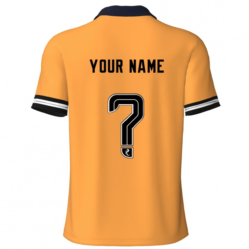 Danxen Hombre Camiseta Su Nombre #0 Amarillo Negro 1ª Equipación 2025/26 La Camisa
