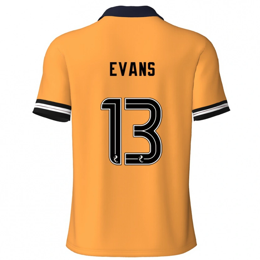Danxen Hombre Camiseta Lauren Evans #13 Amarillo Negro 1ª Equipación 2025/26 La Camisa