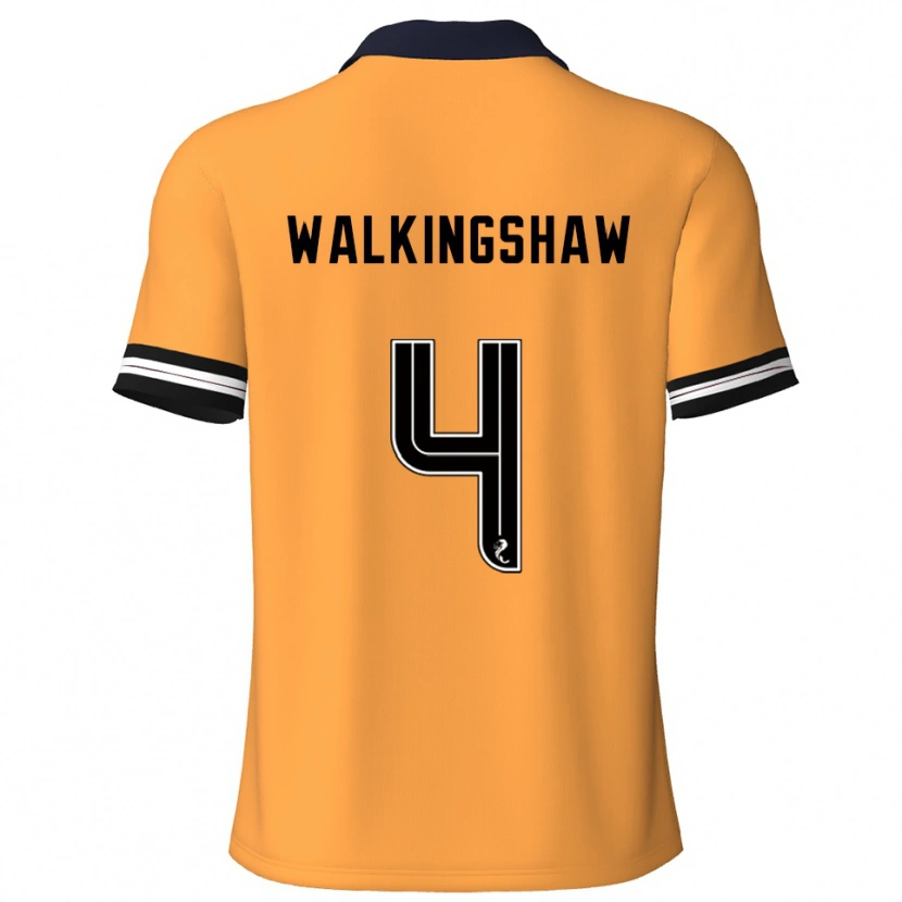 Danxen Hombre Camiseta Rachel Walkingshaw #4 Amarillo Negro 1ª Equipación 2025/26 La Camisa