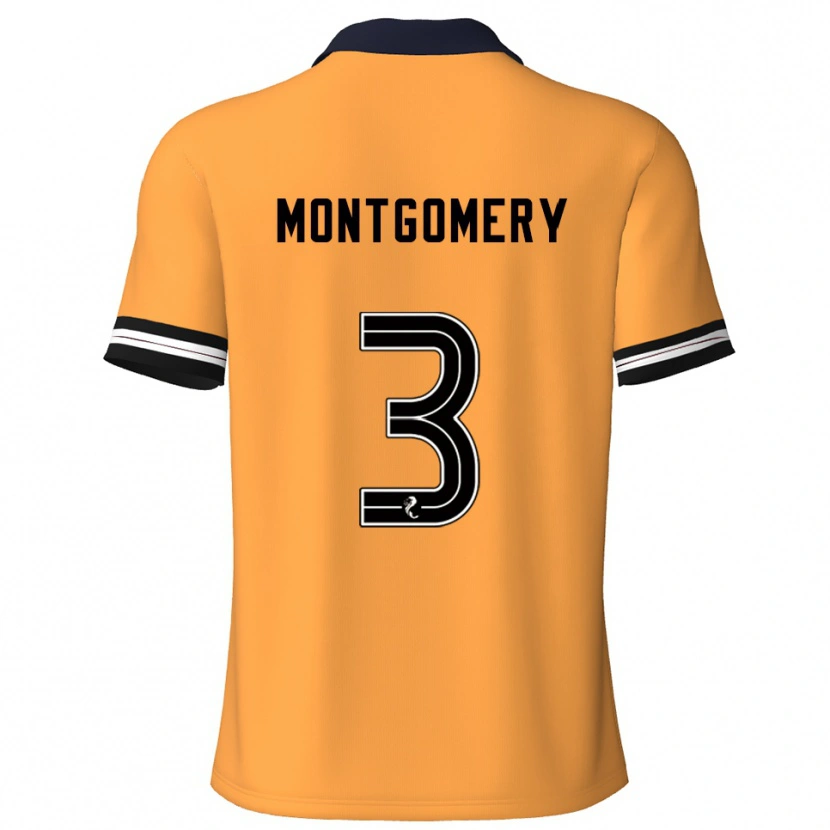 Danxen Hombre Camiseta Adam Montgomery #3 Amarillo Negro 1ª Equipación 2025/26 La Camisa