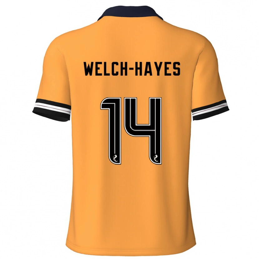 Danxen Hombre Camiseta Miles Welch-Hayes #14 Amarillo Negro 1ª Equipación 2025/26 La Camisa