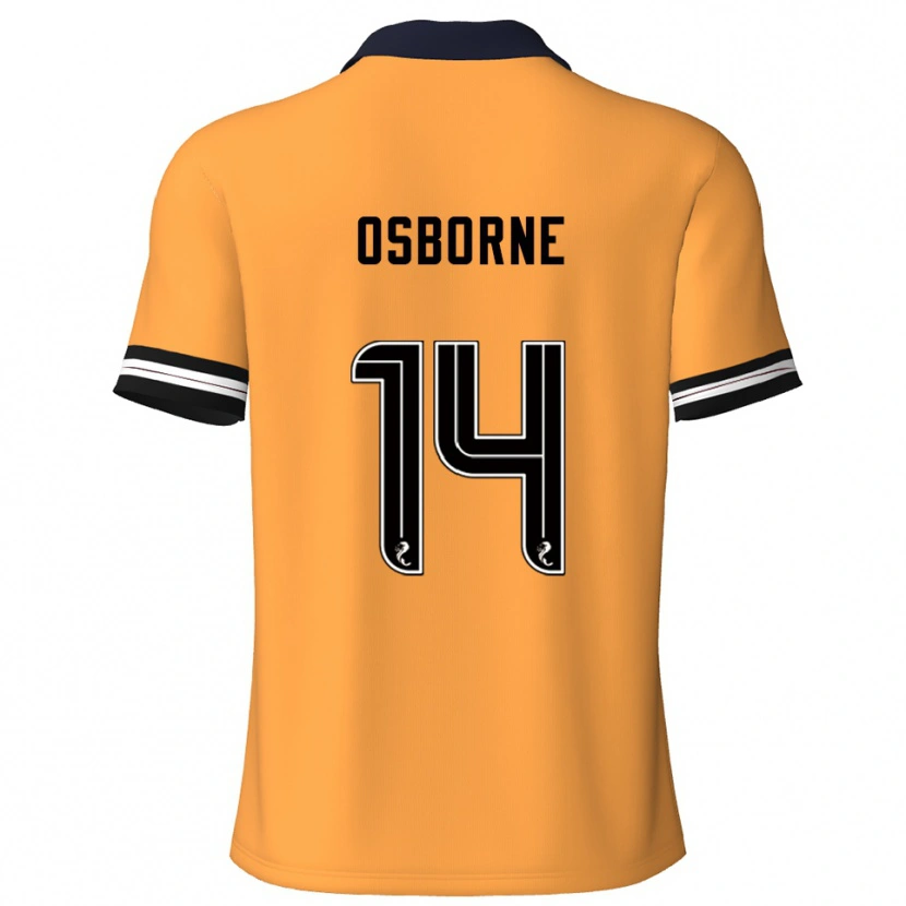 Danxen Hombre Camiseta Ellie Osborne #14 Amarillo Negro 1ª Equipación 2025/26 La Camisa