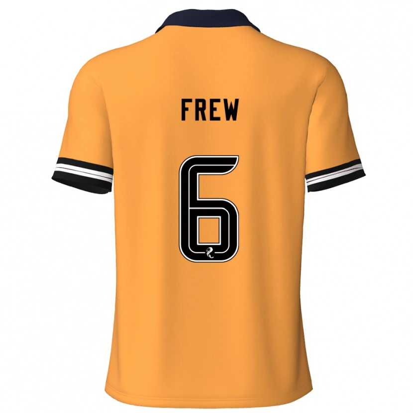 Danxen Hombre Camiseta Natasha Frew #6 Amarillo Negro 1ª Equipación 2025/26 La Camisa