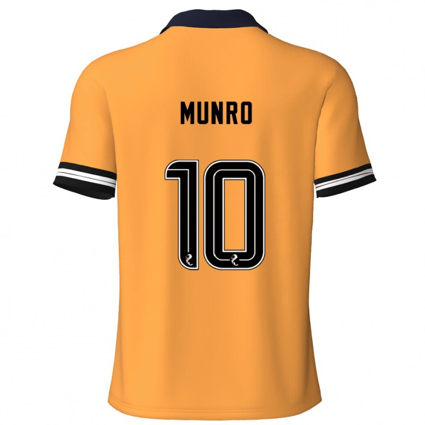 Danxen Hombre Camiseta Vhairi Munro #10 Amarillo Negro 1ª Equipación 2025/26 La Camisa