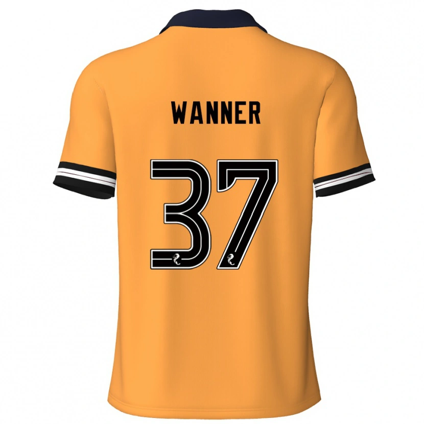 Danxen Hombre Camiseta Jannik Wanner #37 Amarillo Negro 1ª Equipación 2025/26 La Camisa