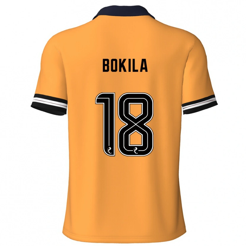 Danxen Hombre Camiseta Jeremy Bokila #18 Amarillo Negro 1ª Equipación 2025/26 La Camisa