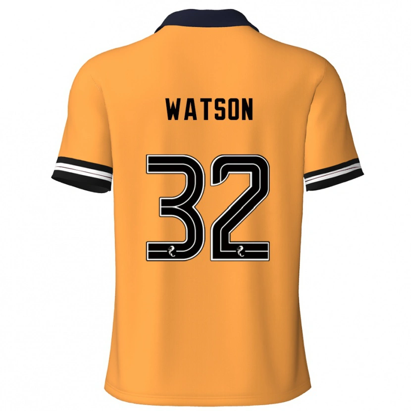Danxen Hombre Camiseta Ashley Watson #32 Amarillo Negro 1ª Equipación 2025/26 La Camisa