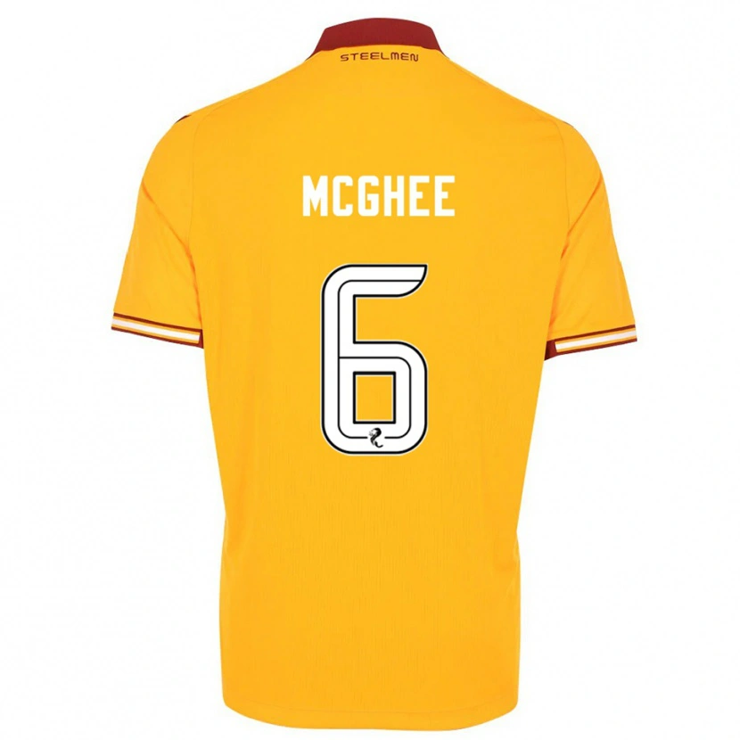 Danxen Hombre Camiseta Jordan Mcghee #6 Amarillo Borgoña 1ª Equipación 2025/26 La Camisa