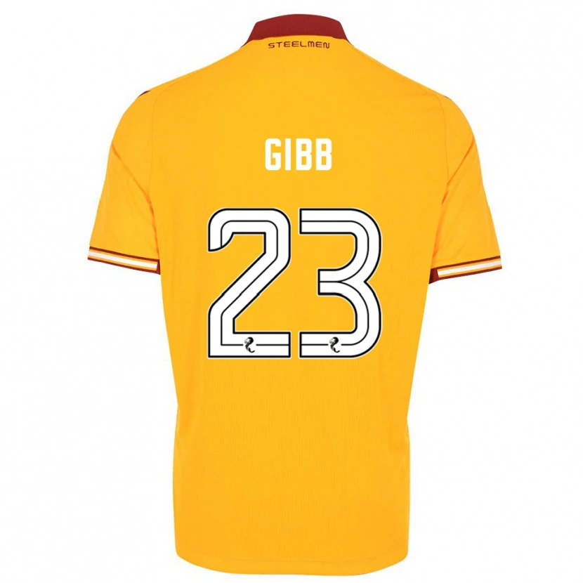 Danxen Hombre Camiseta Sarah Gibb #23 Amarillo Borgoña 1ª Equipación 2025/26 La Camisa