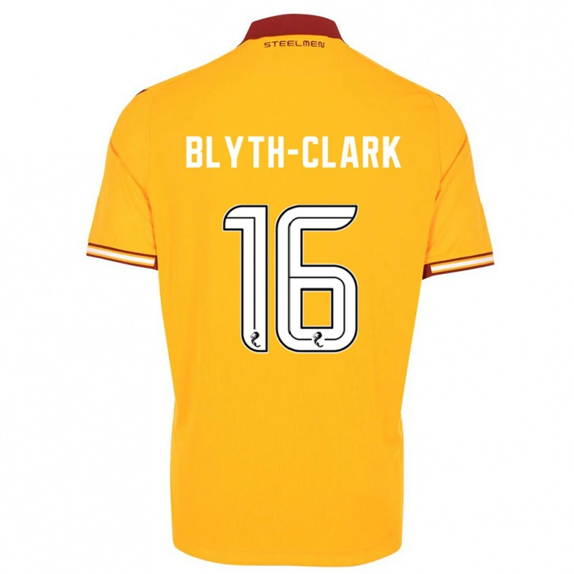 Danxen Hombre Camiseta Mason Blyth-Clark #16 Amarillo Borgoña 1ª Equipación 2025/26 La Camisa