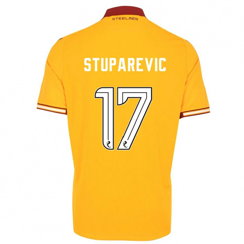 Danxen Hombre Camiseta Filip Stuparevic #17 Amarillo Borgoña 1ª Equipación 2025/26 La Camisa
