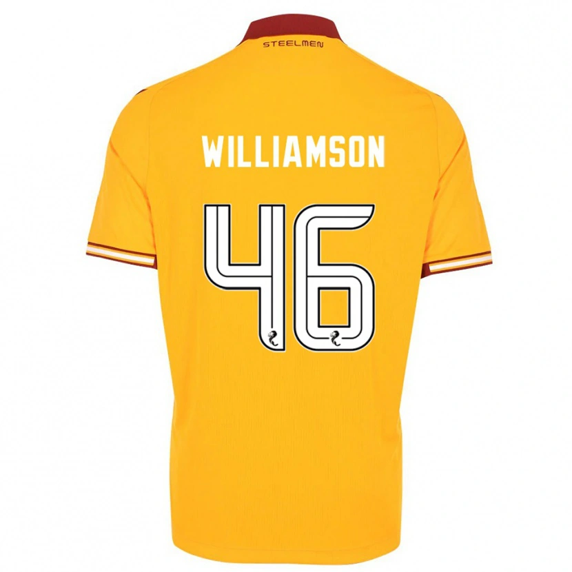 Danxen Hombre Camiseta Scott Williamson #46 Amarillo Borgoña 1ª Equipación 2025/26 La Camisa