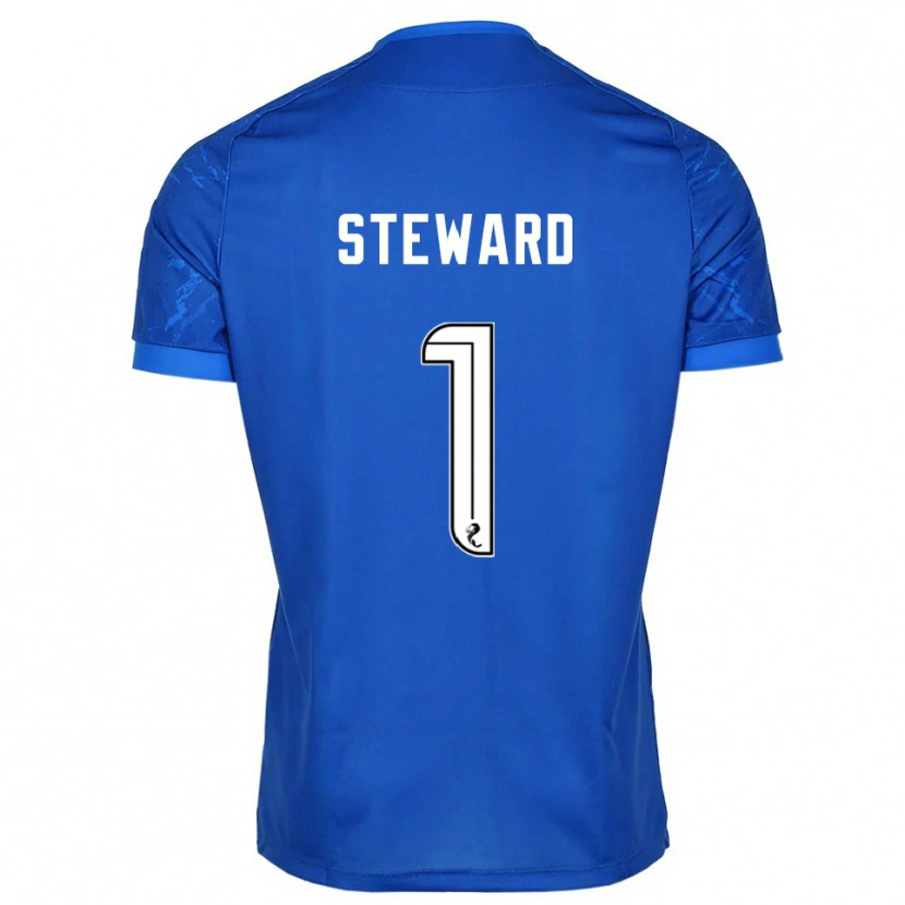 Danxen Hombre Camiseta Toby Steward #1 Azul Blanco 1ª Equipación 2025/26 La Camisa