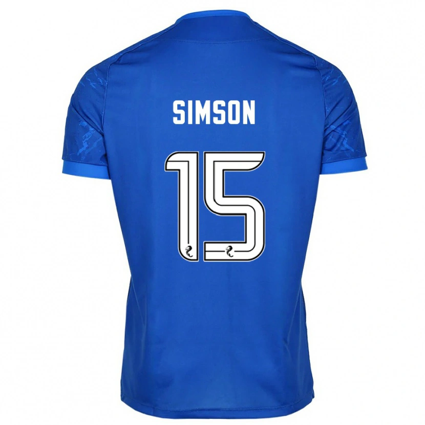 Danxen Hombre Camiseta Steffi Simson #15 Azul Blanco 1ª Equipación 2025/26 La Camisa