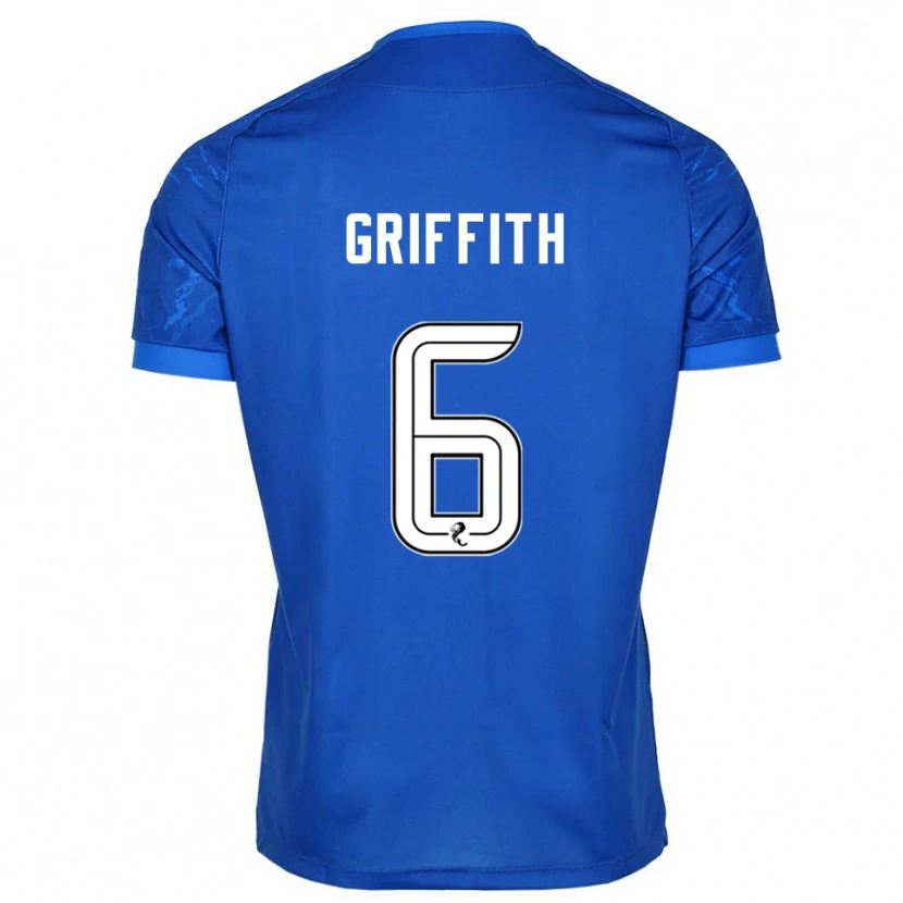 Danxen Hombre Camiseta Víctor Griffith #6 Azul Blanco 1ª Equipación 2025/26 La Camisa
