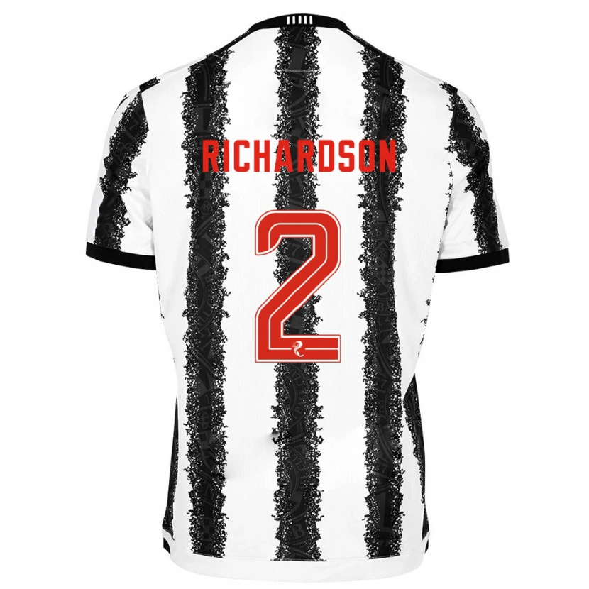 Danxen Hombre Camiseta Jayden Richardson #2 Blanco Negro 1ª Equipación 2025/26 La Camisa