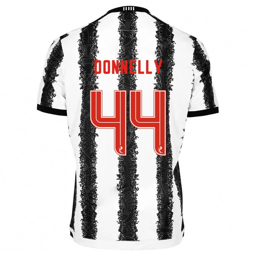 Danxen Hombre Camiseta Liam Donnelly #44 Blanco Negro 1ª Equipación 2025/26 La Camisa