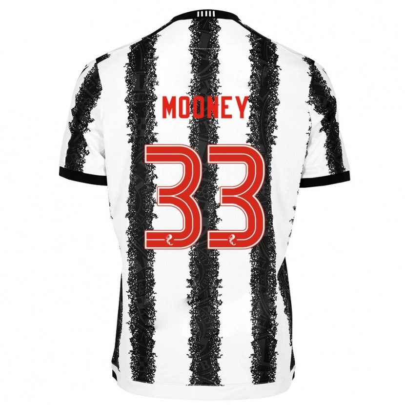 Danxen Hombre Camiseta Evan Mooney #33 Blanco Negro 1ª Equipación 2025/26 La Camisa