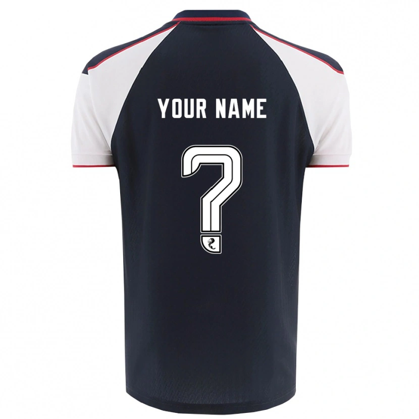 Danxen Hombre Camiseta Su Nombre #0 Azul Marino Blanco 1ª Equipación 2025/26 La Camisa