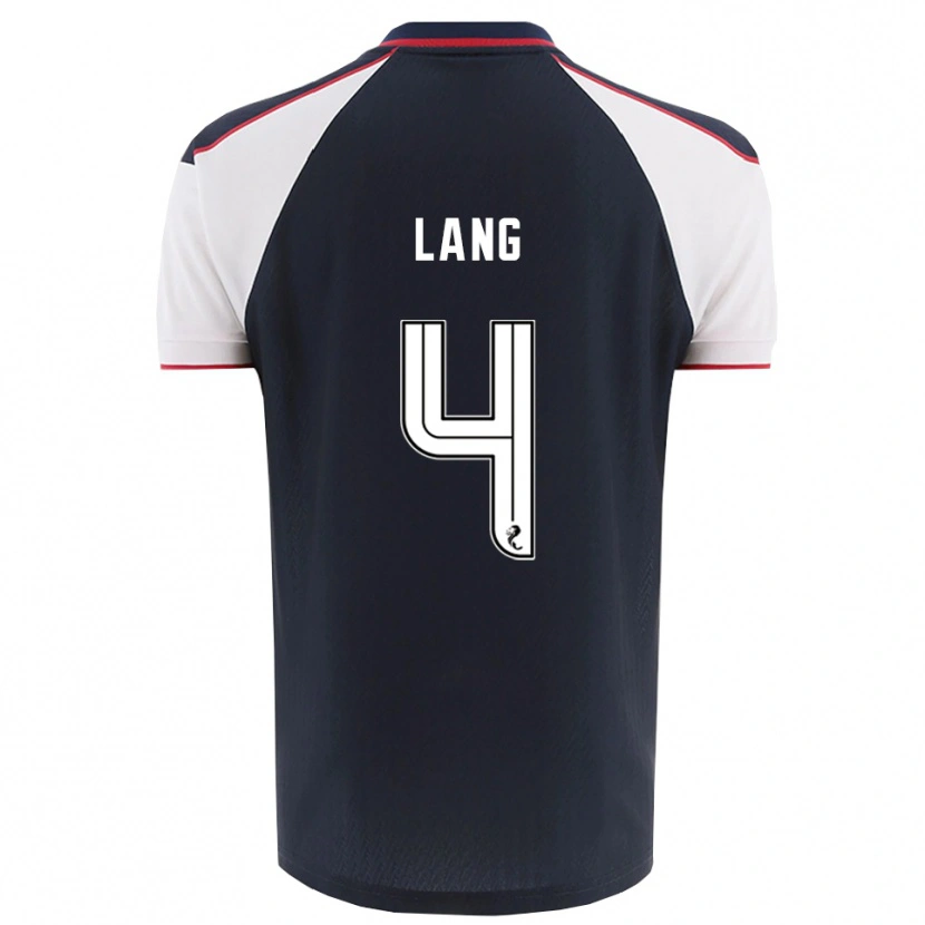 Danxen Hombre Camiseta Tom Lang #4 Azul Marino Blanco 1ª Equipación 2025/26 La Camisa