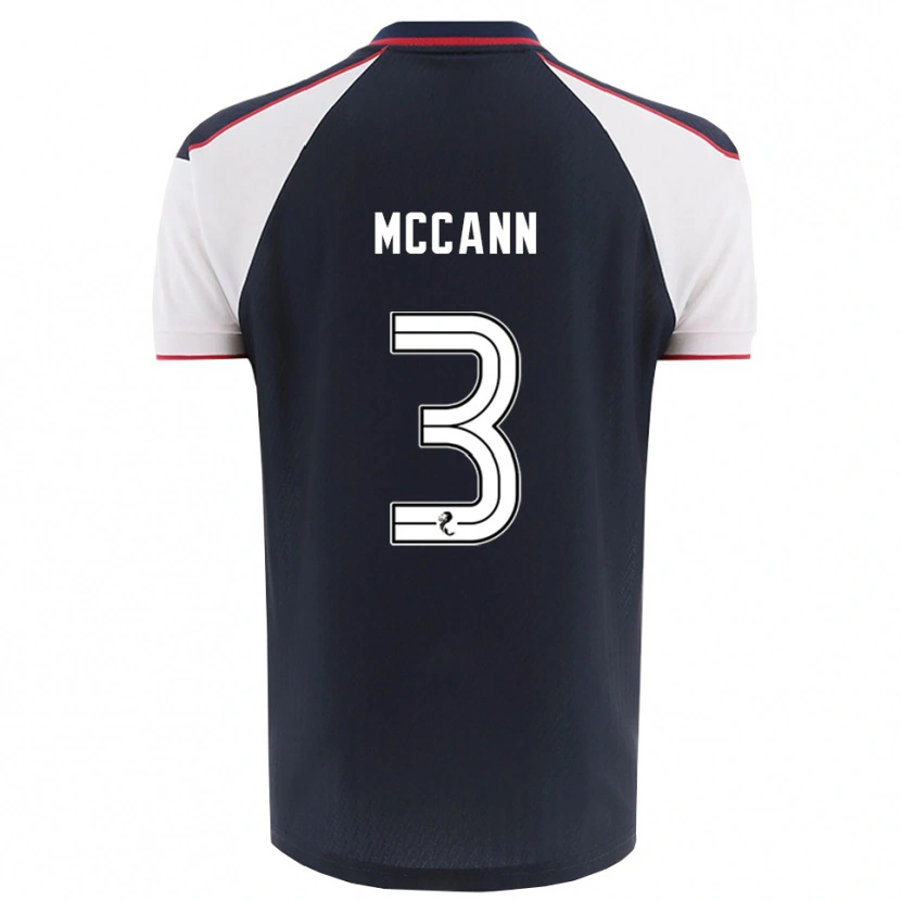 Danxen Hombre Camiseta Leon Mccann #3 Azul Marino Blanco 1ª Equipación 2025/26 La Camisa