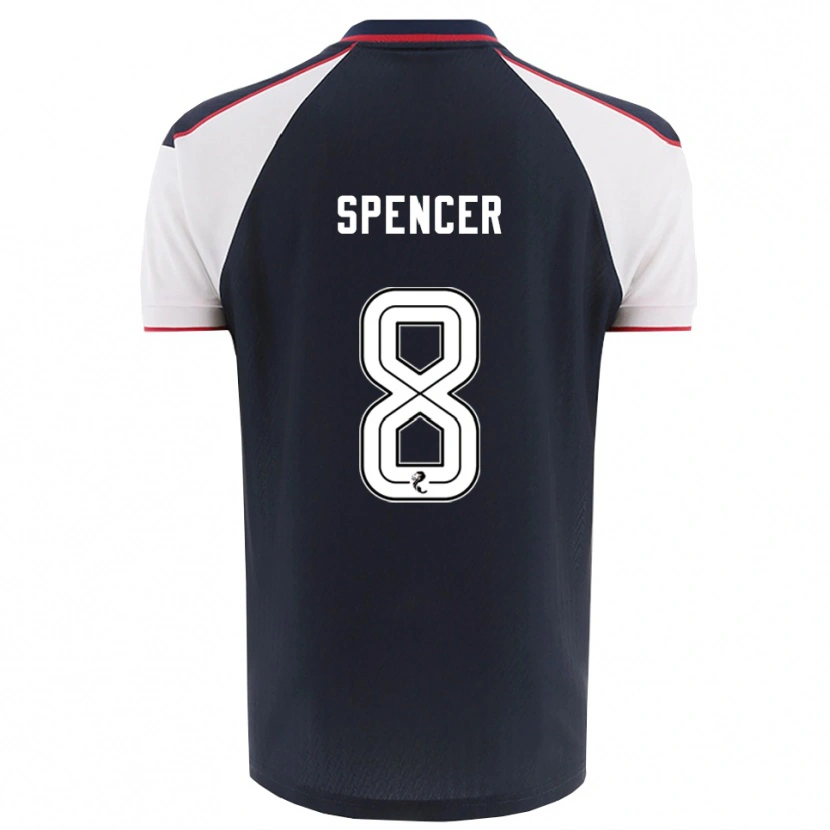 Danxen Hombre Camiseta Brad Spencer #8 Azul Marino Blanco 1ª Equipación 2025/26 La Camisa