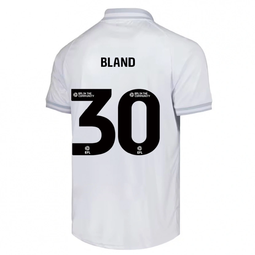Danxen Hombre Camiseta Jonathan Bland #30 Blanco Gris Negro 2ª Equipación 2025/26 La Camisa