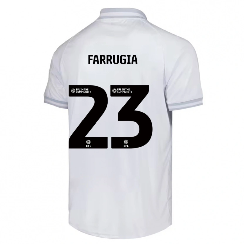 Danxen Hombre Camiseta Neil Farrugia #23 Blanco Gris Negro 2ª Equipación 2025/26 La Camisa