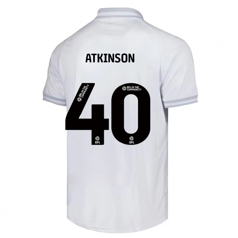 Danxen Hombre Camiseta Aaron Atkinson #40 Blanco Gris Negro 2ª Equipación 2025/26 La Camisa