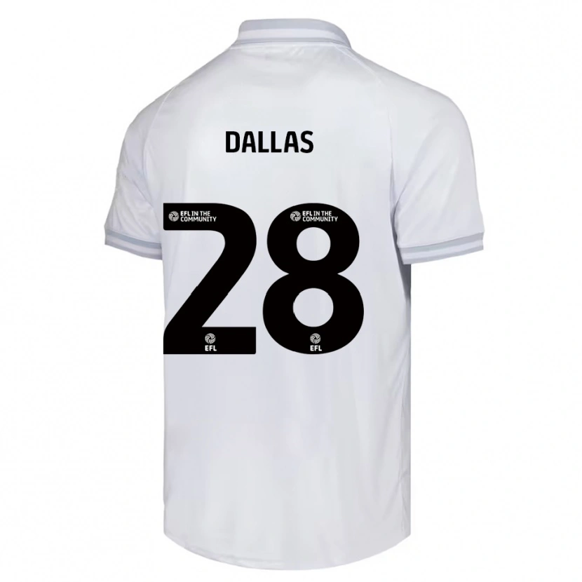 Danxen Hombre Camiseta Andy Dallas #28 Blanco Gris Negro 2ª Equipación 2025/26 La Camisa