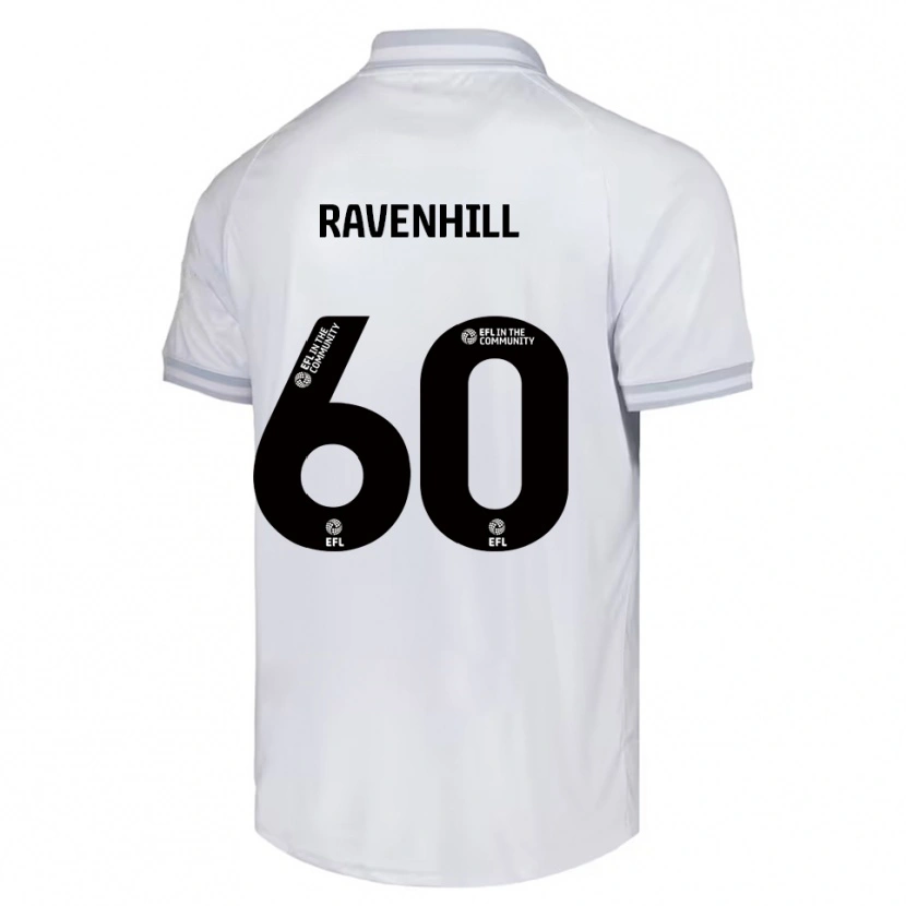 Danxen Hombre Camiseta Rogan Ravenhill #60 Blanco Gris Negro 2ª Equipación 2025/26 La Camisa