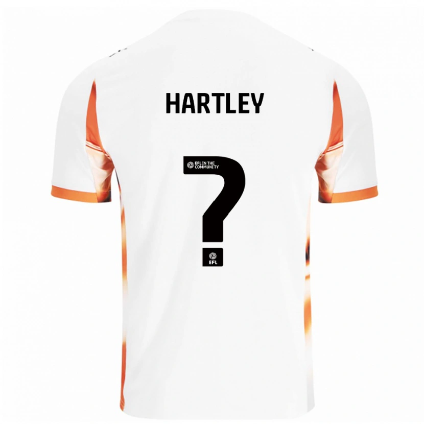 Danxen Hombre Camiseta Charlotte Hartley #0 Blanco Naranja Negro 2ª Equipación 2025/26 La Camisa