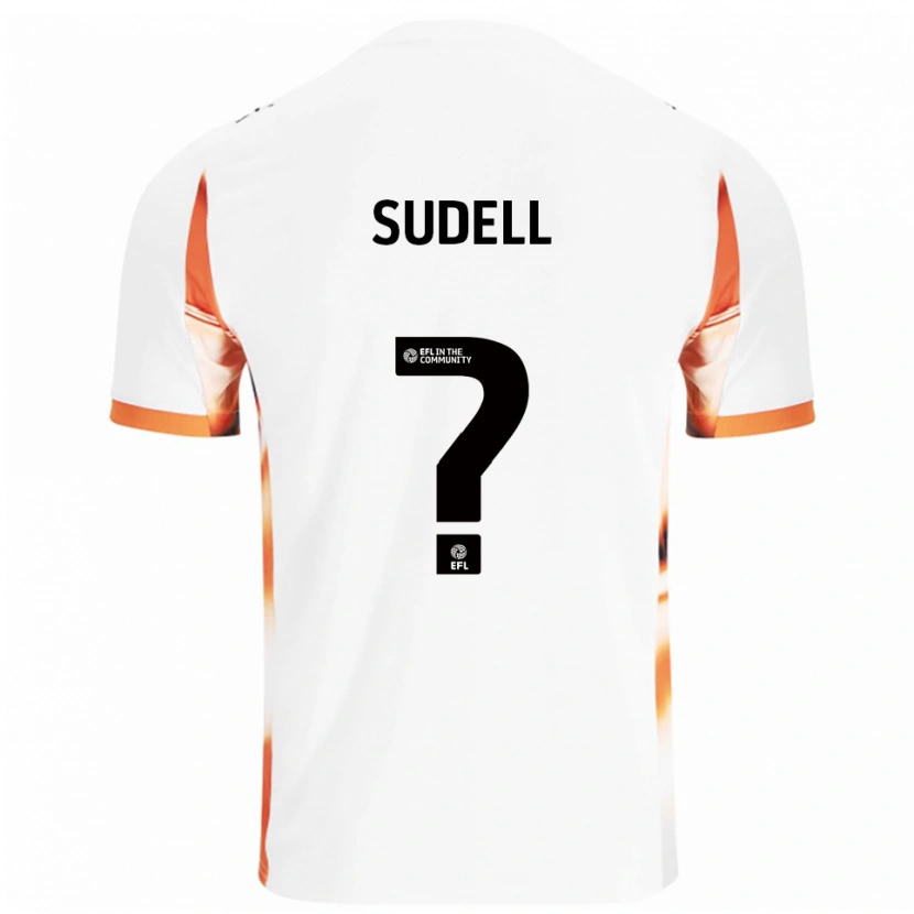 Danxen Hombre Camiseta Olivia Sudell #0 Blanco Naranja Negro 2ª Equipación 2025/26 La Camisa