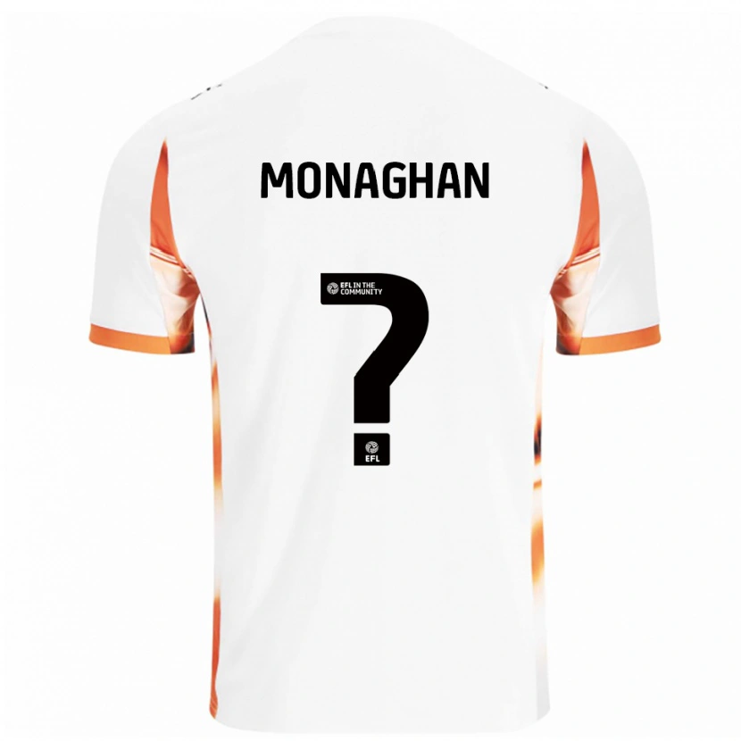 Danxen Hombre Camiseta Kayleigh Monaghan #0 Blanco Naranja Negro 2ª Equipación 2025/26 La Camisa