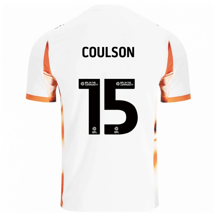 Danxen Hombre Camiseta Hayden Coulson #15 Blanco Naranja Negro 2ª Equipación 2025/26 La Camisa
