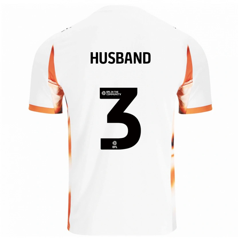 Danxen Hombre Camiseta James Husband #3 Blanco Naranja Negro 2ª Equipación 2025/26 La Camisa