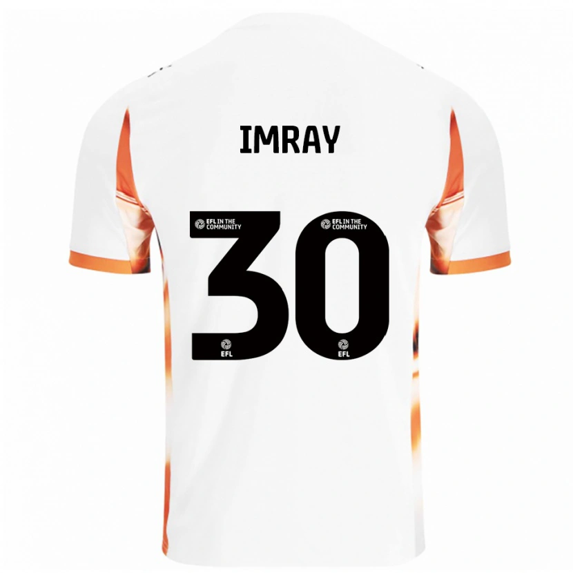 Danxen Hombre Camiseta Danny Imray #30 Blanco Naranja Negro 2ª Equipación 2025/26 La Camisa