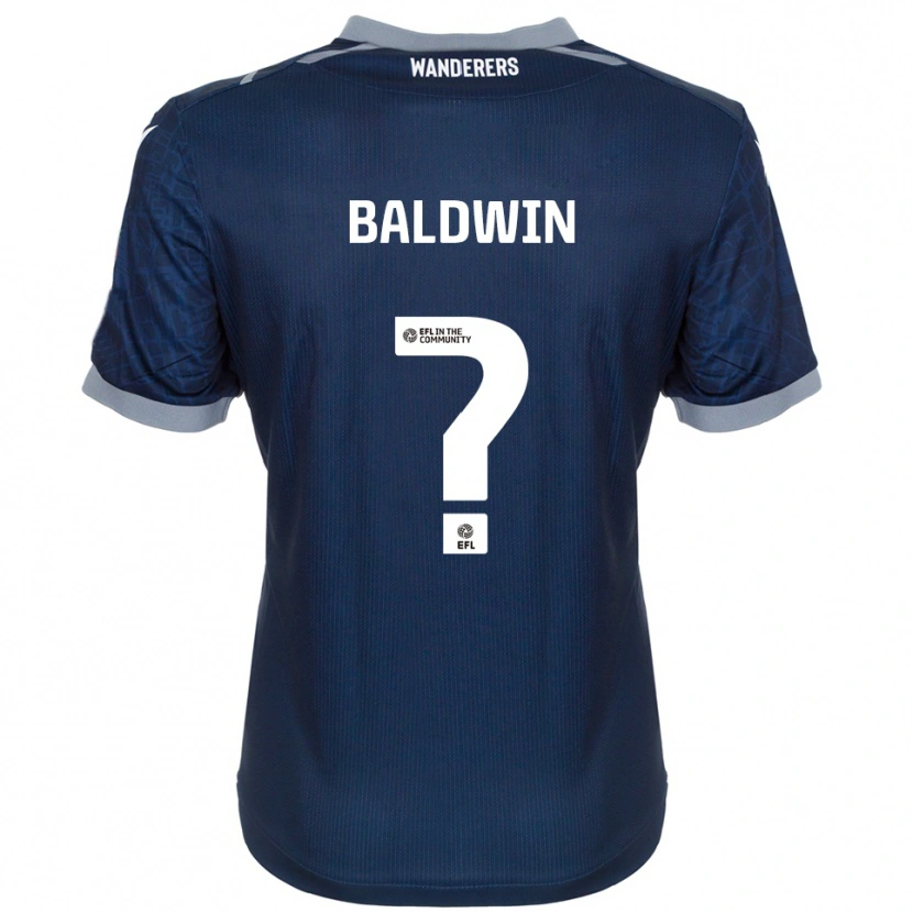 Danxen Hombre Camiseta Hannah Baldwin #0 Azul Marino Gris 2ª Equipación 2025/26 La Camisa